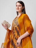 Thumbnail for Embroidered & Printed Kurta With Pant And Dupatta Set, Multicolor - Hiral Fashion - Distacart