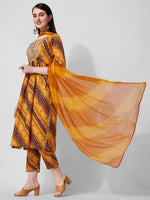 Thumbnail for Embroidered & Printed Kurta With Pant And Dupatta Set, Multicolor - Hiral Fashion - Distacart