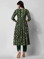 Thumbnail for Nayra Cut Printed And Embroidered Kurta With Pant & Dupatta Set, Multicolor - Hiral Fashion - Distacart