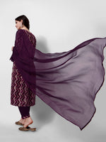 Thumbnail for Nayra Cut Printed And Embroidered Kurta With Pant & Dupatta Set, Multicolor - Hiral Fashion - Distacart