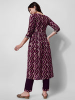 Thumbnail for Nayra Cut Printed And Embroidered Kurta With Pant & Dupatta Set, Multicolor - Hiral Fashion - Distacart