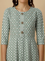 Thumbnail for Lucknowi Embroidered Anarkali Kurta With Pant & Dupatta Set, Multicolor - Hiral Fashion - Distacart