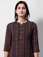 Thumbnail for Ehtnic Motif Printed Kurta, Multicolor - Hiral Fashion - Distacart