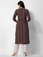Thumbnail for Ehtnic Motif Printed Kurta, Multicolor - Hiral Fashion - Distacart