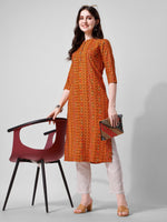 Thumbnail for Ehtnic Motif Printed Kurta, Multicolor - Hiral Fashion - Distacart