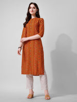 Thumbnail for Ehtnic Motif Printed Kurta, Multicolor - Hiral Fashion - Distacart