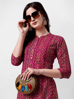 Thumbnail for Ehtnic Motif Printed Kurta, Multicolor - Hiral Fashion - Distacart