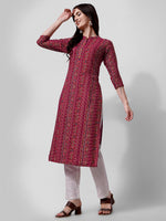 Thumbnail for Ehtnic Motif Printed Kurta, Multicolor - Hiral Fashion - Distacart