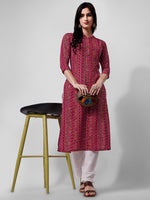 Thumbnail for Ehtnic Motif Printed Kurta, Multicolor - Hiral Fashion - Distacart