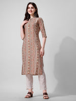 Thumbnail for Ethnic Motif Printed Kurta, Multicolor - Hiral Fashion - Distacart