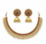 Thumbnail for Jewel City Exquisite Gold-Plated Traditional Choker Necklace Set - Distacart