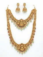 Thumbnail for Jewel City Traditional Gold Plated Lakshmi Temple Jewelry Set - Distacart
