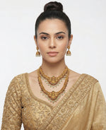 Thumbnail for Jewel City Traditional Gold Plated Lakshmi Temple Jewelry Set - Distacart