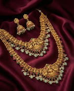 Thumbnail for Jewel City Traditional Gold Plated Lakshmi Temple Jewelry Set - Distacart