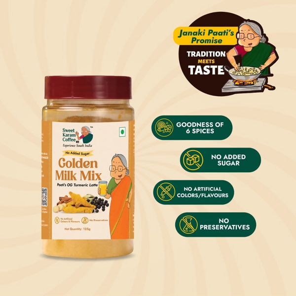 Sweet Karam Coffee Paati's Golden (Turmeric) Milk Mix - Distacart