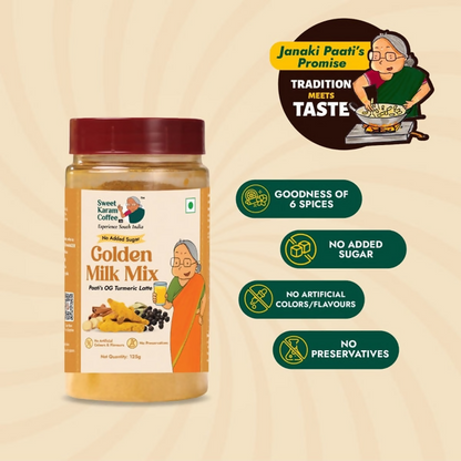 Sweet Karam Coffee Paati's Golden (Turmeric) Milk Mix - Distacart