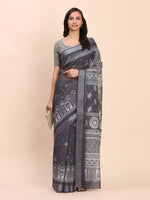 Thumbnail for Astita Linen Cotton Black Saree