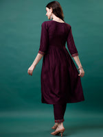 Thumbnail for Alia Cut Embroidered Kurta With Pant & Printed Dupatta, Multicolor - Hiral Fashion - Distacart