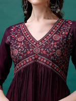 Thumbnail for Alia Cut Embroidered Kurta With Pant & Printed Dupatta, Multicolor - Hiral Fashion - Distacart