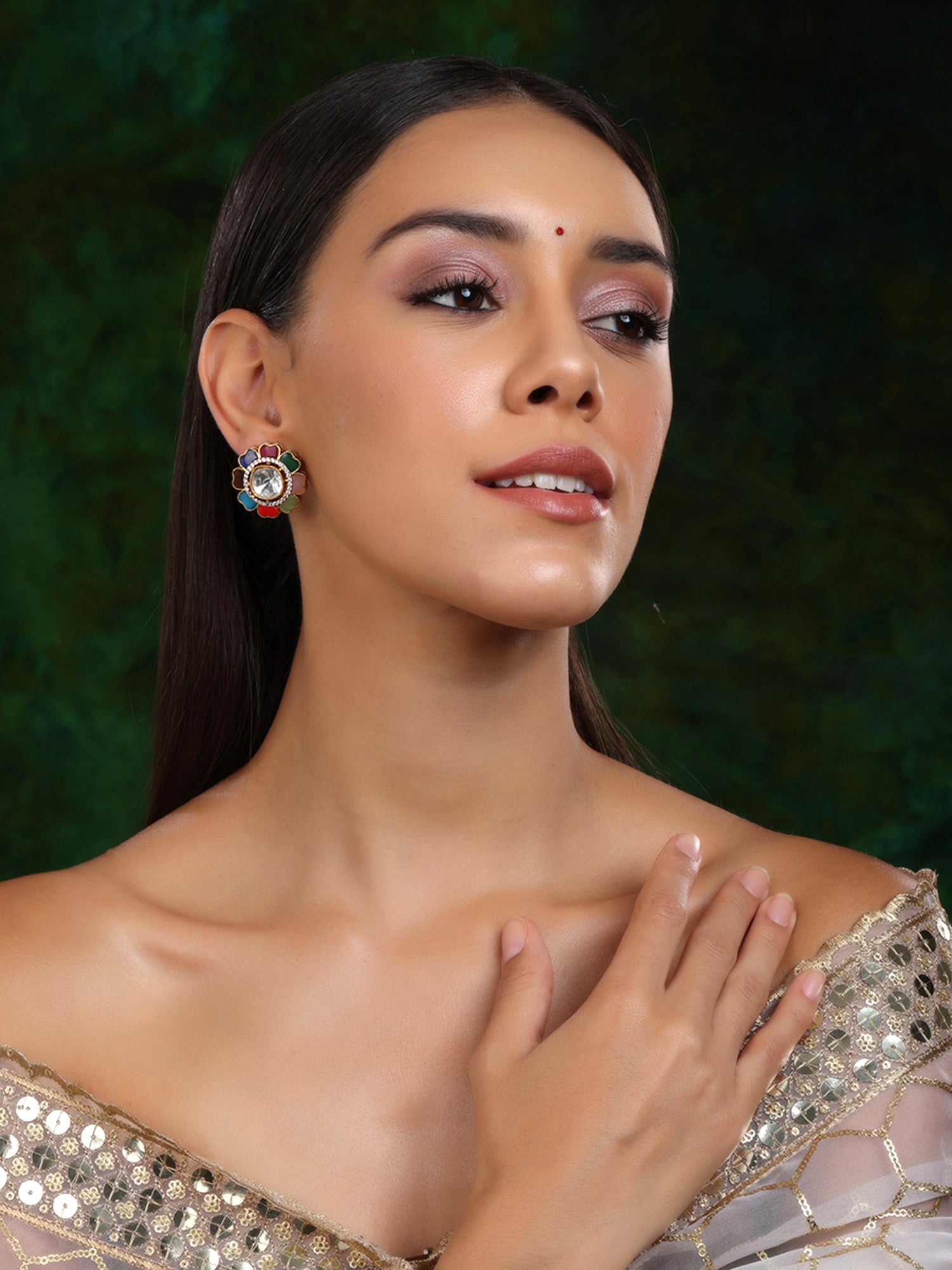 Round Multi Studs - Ruby Raang - Distacart