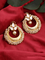 Thumbnail for Chand and Teardrop Pearl Earrings - Ruby Raang