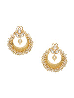 Thumbnail for Chand and Teardrop Pearl Earrings - Ruby Raang