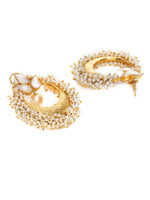 Thumbnail for Chand and Teardrop Pearl Earrings - Ruby Raang