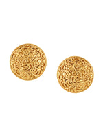 Thumbnail for Round Golden Studs - Ruby Raang