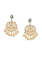 Thumbnail for Kundan Chand Earrings - Ruby Raang