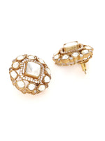 Thumbnail for Kundan oversized Studs - Ruby Raang
