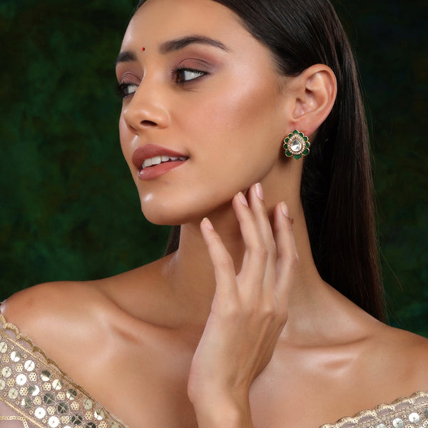 Teardrop Green Studs - Ruby Raang - Distacart