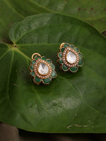 Thumbnail for Teardrop Green Studs - Ruby Raang