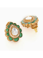 Thumbnail for Teardrop Green Studs - Ruby Raang