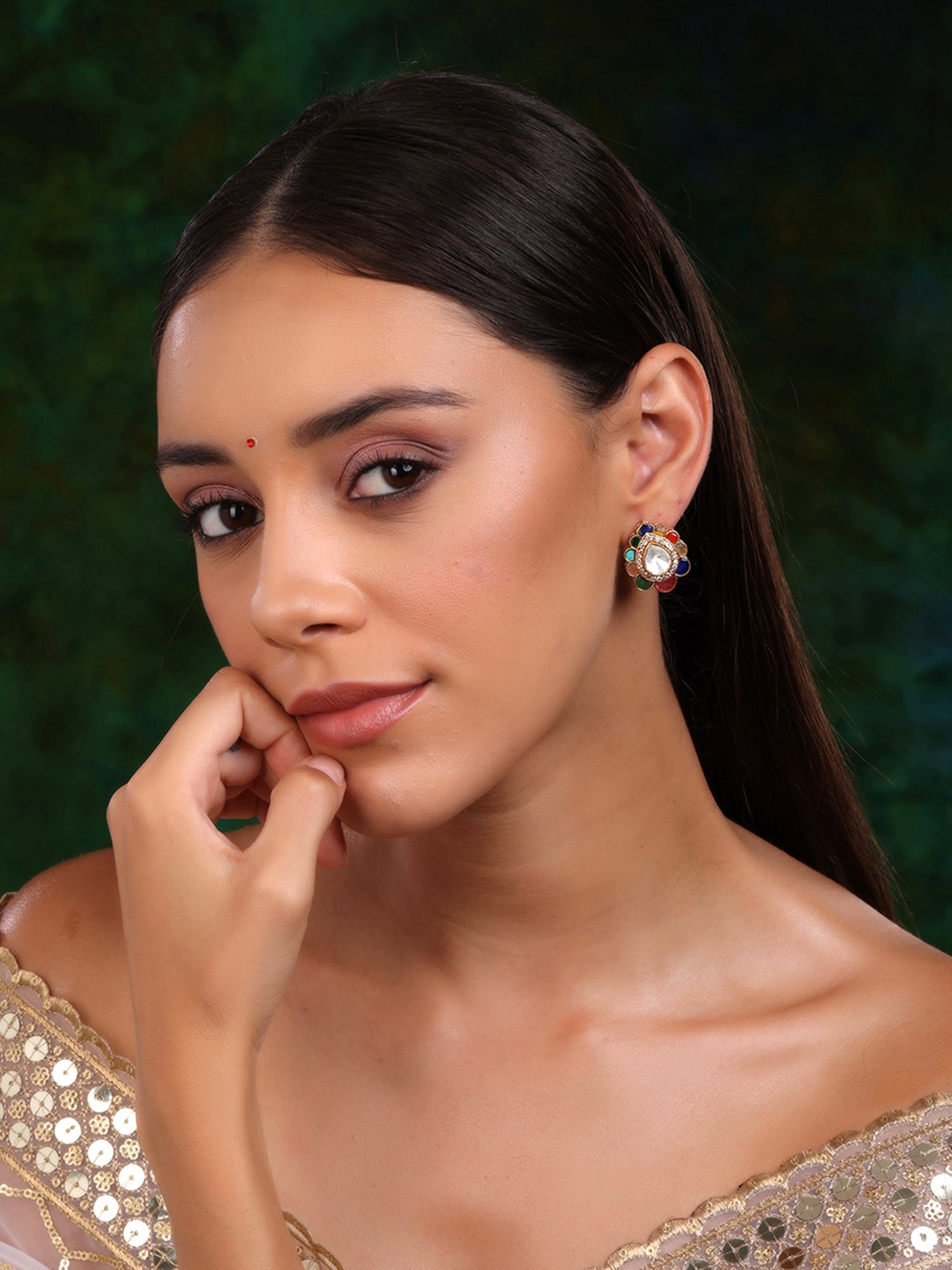 Teardrop Multi Studs - Ruby Raang - Distacart