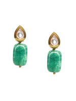 Thumbnail for Kundan Studs with Green Stone - Ruby Raang