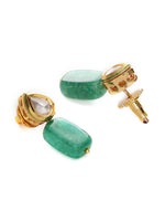 Thumbnail for Kundan Studs with Green Stone - Ruby Raang