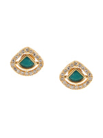 Thumbnail for Kundan Studs with Green Stone - Ruby Raang