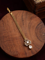 Thumbnail for Kundan Maang Tikka with Diamonds - Ruby Raang