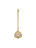 Thumbnail for Kundan Maang Tikka with Diamonds - Ruby Raang