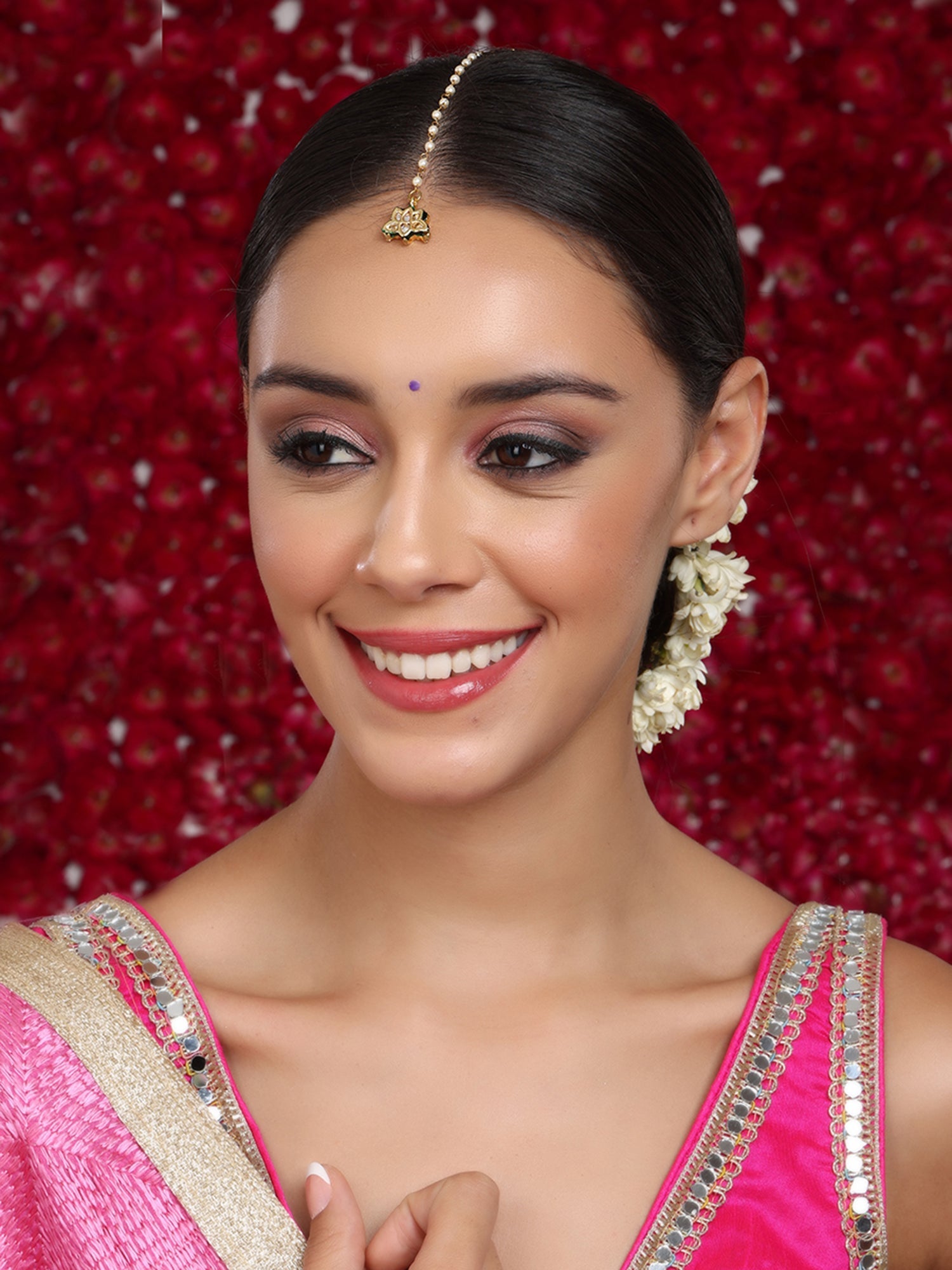 Kundan Maang Tikka - Ruby Raang - Distacart