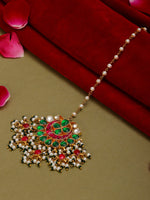 Thumbnail for Multi Meenakari Maang Tikka - Ruby Raang