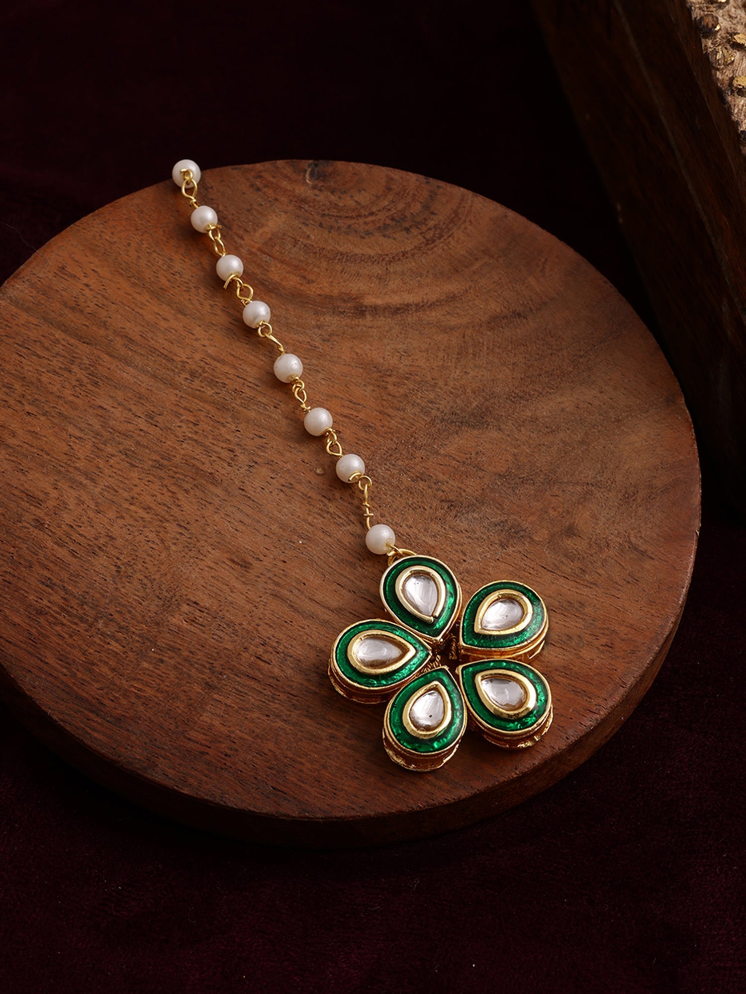 Meenakari Maang Tikka - Ruby Raang - Distacart