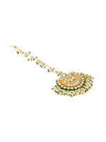 Thumbnail for Meenakari and Pearl Kundan Maang Tikka - Ruby Raang