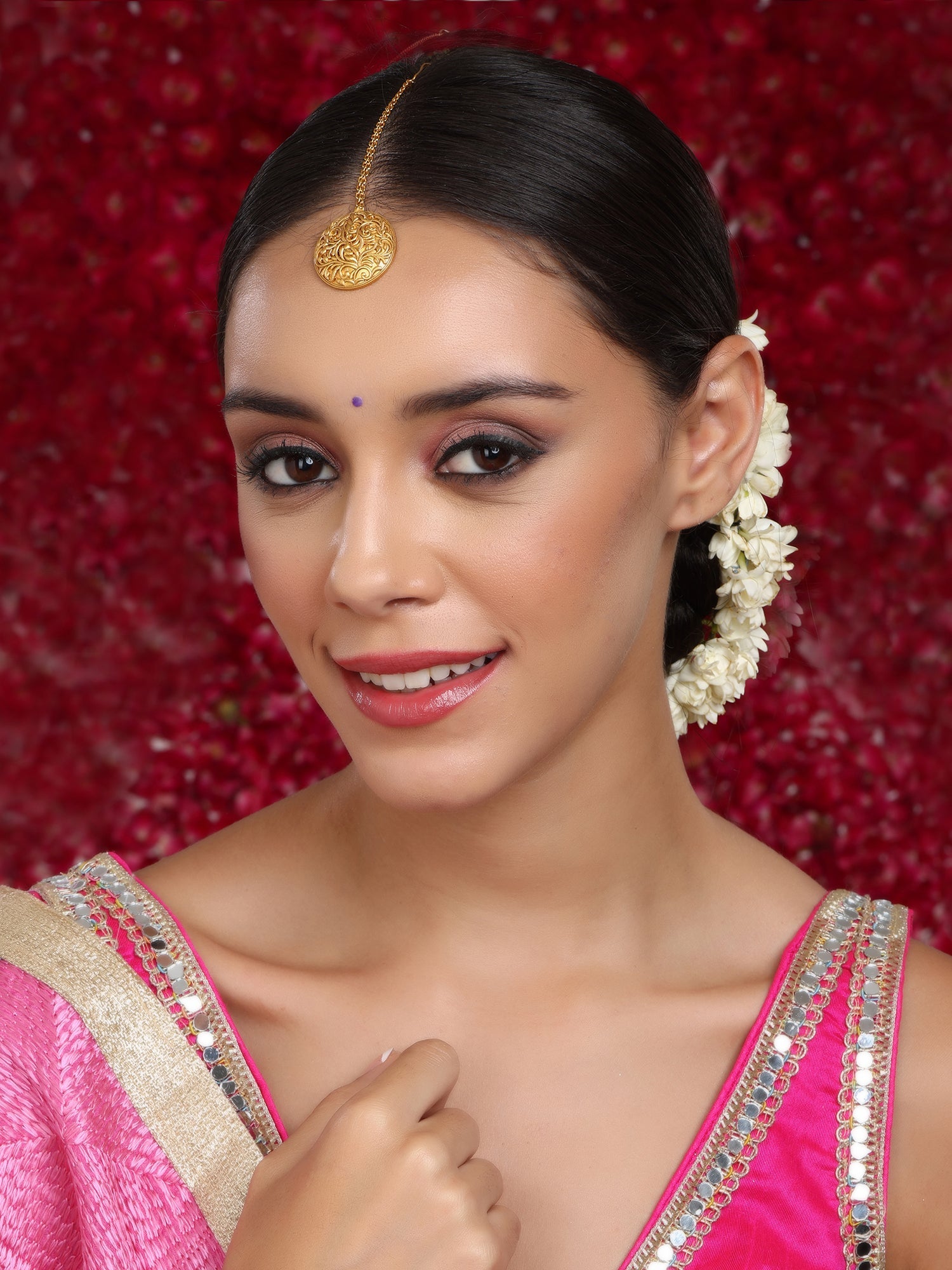 Golden Maang Tikka - Ruby Raang - Distacart