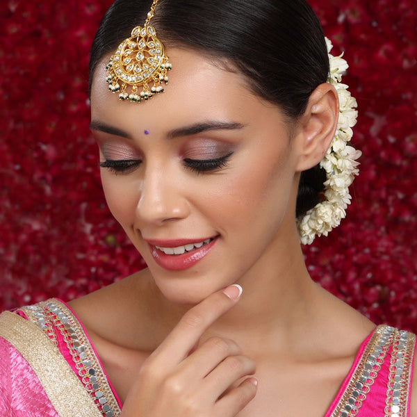 Kundan Chand Maang Tikka - Ruby Raang - Distacart