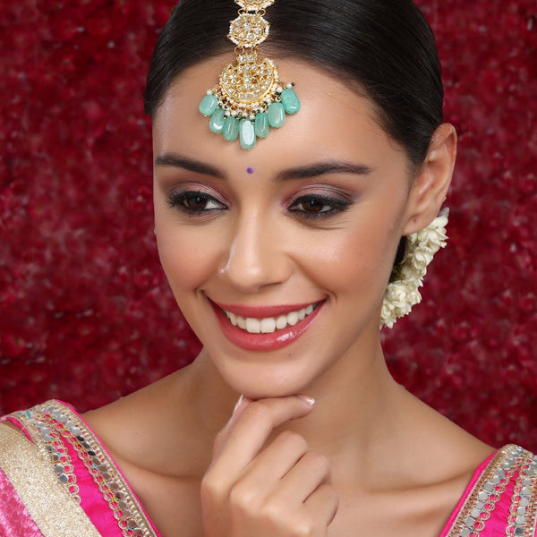 Kundan Maang Tikka - Ruby Raang - Distacart