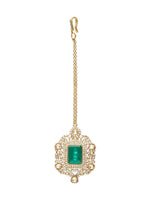 Thumbnail for Round oversized Kundan Earrings - Ruby Raang
