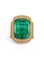 Thumbnail for Oversized Emerald Cocktail Ring - Ruby Raang