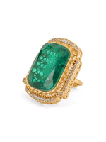 Thumbnail for Oversized Emerald Cocktail Ring - Ruby Raang