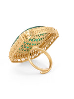 Thumbnail for Oversized Emerald Cocktail Ring - Ruby Raang